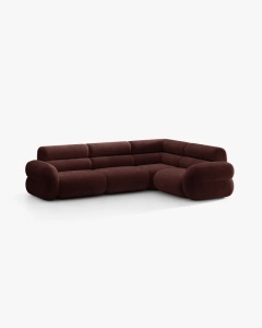 COLTAR PE DREAPTA NEO, LEMN DE CIRES, 295X210 CM, TAPITAT CU TAPITERIE DIN TEXTIL CHENILLE GOLD, MICADONI - Img 2