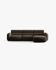 COLTAR PE DREAPTA, NEO, MARO, 305X165 CM, TAPITAT CU TAPITERIE DIN TEXTIL BOUCLE BALOO, MICADONI