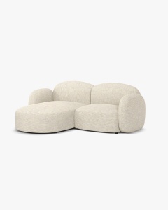 COLTAR PE STANGA, BLAIR, 194X 95, BEJ DESCHIS, CU TAPITERIE DIN TEXTIL STRUCTURAT BALTIMORE, MICADONI - Img 2