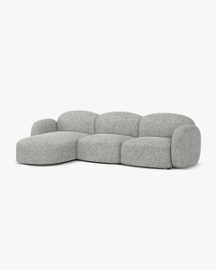COLTAR PE STANGA, BLAIR, 274X 95, GRI CALD, CU TAPITERIE DIN TEXTIL STRUCTURAT BALTIMORE, MICADONI - Img 2