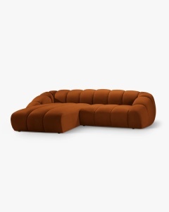 COLTAR PE STANGA DIANA, SCORTISOARA, 334X182 CM, TAPITAT CU TAPITERIE DIN TEXTIL CATIFEA SALVADORE, MICADONI - Img 3