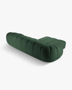 COLTAR PE STANGA DIANA, VERDE, 334X182 CM, TAPITAT CU TAPITERIE DIN TEXTIL STRUCTURAT BUBBLE, MICADONI - Img 2