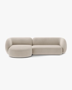 COLTAR PE STANGA KATE, BEJ, 285X176 CM, TAPITAT CU TAPITERIE DIN TEXTIL CATIFEA SALVADOR, MICADONI