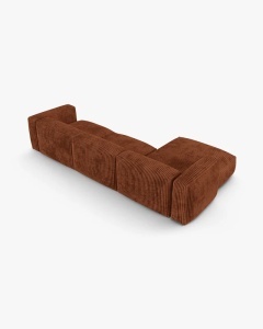 COLTAR PE STANGA MARTINA, 330X176 CM, ADANCIME SCAUN 90 CM, CARAMIZIU, TAPITAT CU TAPITERIE DIN TEXTIL CORDOI TILIA, MICADONI - Img 4