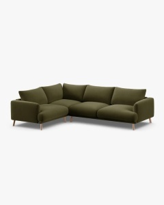 COLTAR PE STANGA, NAOMI, VERDE, 280X195 CM, TAPITAT CU TAPITERIE DIN TEXTIL CATIFEA SALVADOR, MICADONI - Img 3