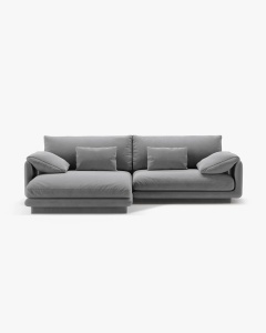 COLTAR PE STANGA TORINO, 250X170, GRI, CU TAPITERIE DIN TEXTIL CATIFEA CASINO, MICADONI