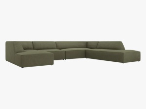 COLTAR RUBY, CU 7 LOCURI, PE DREAPTA, VERDE, CU TAPITERIE DIN CATIFEA REIATA MATA, MICADONI - Img 3