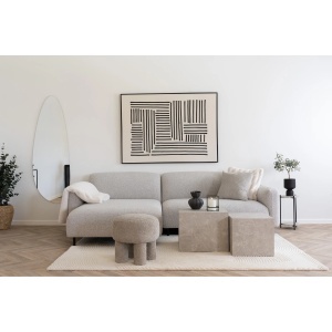 COLTAR SALVADOR 265CM, DIN LEMN SI TEXTIL, STANGA, CULOARE GRI DESCHIS, HOUSE NORDIC - Img 2