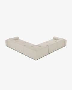 COLTAR SIMETRIC JODIE, 283X283 CM, BEJ, TAPITAT CU TAPITERIE DIN TEXTIL BOUCLE BALOO, MICADONI - Img 2