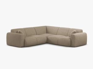 COLTAR SIMETRIC MOLINO, 252 CM, BEJ INCHIS, CU TAPITERIE DIN TEXTIL CHENILLE EDEN, MICADONI