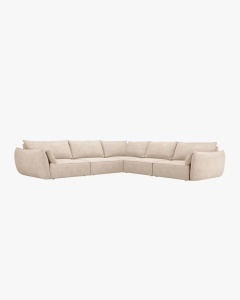 COLTAR SPATIOS SI CONFORTABIL KAELLE, 286 CM, CU 7 LOCURI, GRI INCHIS, CU TAPITERIE DIN TEXTIL CHENILLE OVER THE HORIZON, MICADONI - Img 2