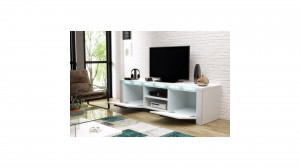 COMODA ALBA TV CU LED SI TELECOMANDA MANHATTAN - DESIGN MODERN - Img 2