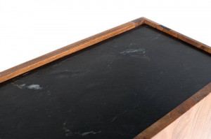 COMODA/BUFET 180CM, DIN LEMN DE MANGO, BLAT DIN MARMURA SI PICIOARE DIN METAL, DESIGN EXTRAVAGANT - Img 7
