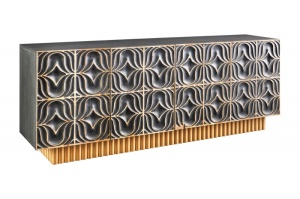 COMODA/BUFET LIVING, SAN MARCO 177CM, LEMN DE MANGO, MULTICOLOR/AURIU, ARTIM GROUP - Img 6