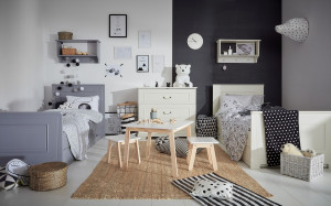 COMODA CU 3 SERTARE INES GRI DIN MDF STIL CLASIC BA - Img 2
