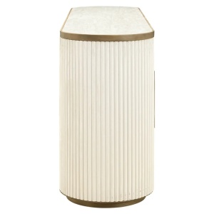 COMODA ELEGANTA 192CM, TIVOLI 4 USI, ALB/AURIU, METAL, LEMN/CERAMICA, RICHMOND INTERIORS - Img 4