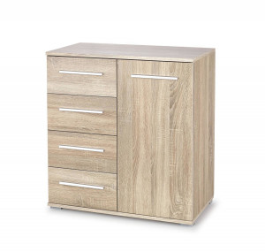 COMODA LIMA KM-2, STEJAR SONOMA, DIN PAL MELAMINAT, STIL MODERN