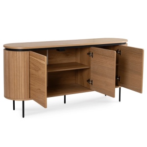 COMODA LIVING 160CM, ARTIM MEBLE, CU 3 USI, REALIZATA DIN MDF, CULOARE STEJAR, STIL MODERN - Img 3
