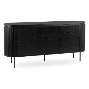 COMODA LIVING 160CM, ARTIM MEBLE, CU 3 USI, REALIZATA DIN MDF, CULOARE NEAGRA, STIL MODERN - Img 9