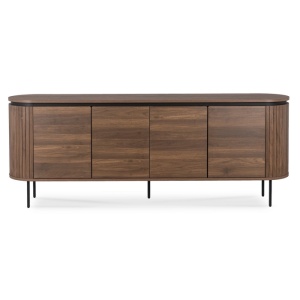 COMODA LIVING 200CM, ARTIM MEBLE, CU 4 USI, REALIZATA DIN MDF, CULOARE NUC, STIL MODERN - Img 3