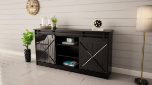 COMODA LIVING, CAMA-GRANERO-KOM-CZ/CZ 160CM, DIN PLACI LAMINATE SI MDF, DESIGN INDUSTRIAL - Img 3