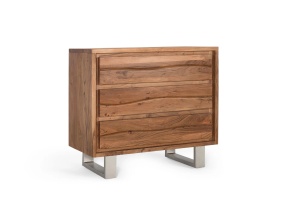 COMODA LIVING CONTEMPORARY CU SERTARE 90CM, REALIZATA DIN LEMN MASIV DE SALCAM SI METAL, CULOARE NATUR, GINER Y COLOMER