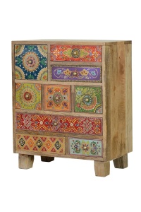 COMODA LIVING MODICA 50CM, REALIZATA DIN LEMN DE MANGO SI METAL, CULOARE MULTICOLOR, GINER Y COLOMER