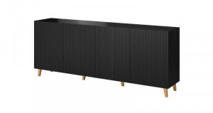 COMODA LIVING, PAFOS-KOM-200-CZ/CZ, 200CM, PLACA LAMINATA, MDF SI PLASTIC, STIL MODERN, CAMA - Img 4