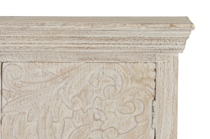COMODA LIVING PERPIGNAN 90CM, REALIZATA DIN LEMN DE MANGO SI METAL, CULOARE ALB ANTICHIZAT, GINER Y COLOMER - Img 4