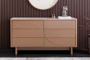 COMODA LIVING SAVOY 150CM, 3D, REALIZATA DIN MDF SI PLACA CERAMICA, CULOARE TRAVERTIN, ARTIM GROUP SELECTION - Img 5