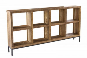 COMODA/RAFT 170X95CM, IRON CRAFT, COD 42376, DIN LEMN MANGO, STIL INDUSTRIAL - Img 5
