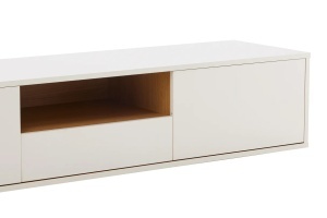 COMODA SUSPENDATA LOFT 200CM, REALIZATA DIN MDF SI FURNIR STEJAR, CULOARE ALBA, ARTIM GROUP SELECTION - Img 7
