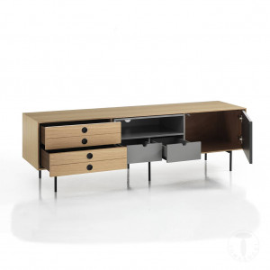 COMODA TV 170CM, HERO, COD 3687, STIL MODERN, REALIZATA DIN MDF SI SUPORT DE METAL - Img 2