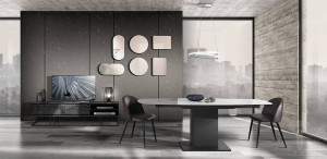 COMODA TV 175CM,HORO, COD 3866, STIL INDUSTRIAL, REALIZATA DIN METAL SI LEMN MASIV MANGO - Img 7