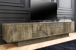 COMODA TV, ART DECO 200CM, LEMN DE MANGO, MODEL 3D, CULOARE GRI, ARTIM GROUP SELECTION