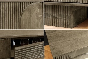 COMODA TV, ART DECO 200CM, LEMN DE MANGO, MODEL 3D, CULOARE GRI, ARTIM GROUP SELECTION - Img 11