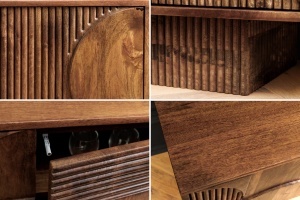 COMODA TV LIVING, ART DECO 200CM, LEMN DE MANGO, MODEL 3D, CULOARE MARO, ARTIM GROUP SELECTION - Img 6