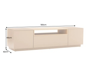 COMODA TV LOFT 160CM, REALIZATA DIN MDF SI FURNIR STEJAR, CULOARE GRI NATUR, ARTIM GROUP SELECTION - Img 2