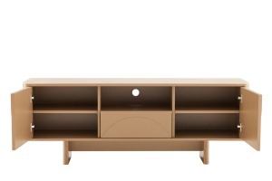 COMODA TV SAVOY 150CM, 3D, REALIZAT DIN MDF SI PLACA CERAMICA, CULOARE TRAVERTIN, ARTIM GROUP SELECTION - Img 4