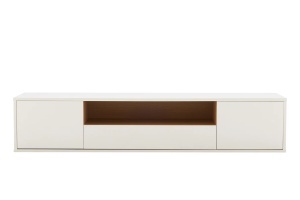 COMODA TV SUSPENDATA LOFT 150CM, REALIZATA DIN MDF SI FURNIR STEJAR, CULOARE ALB, ARTIM GROUP SELECTION - Img 7