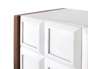 COMODA TV VIREN 170CM, REALIZATA DIN LEMN DE MANGO SI METAL, CULOARE ALB/NUC, GINER Y COLOMER - Img 5