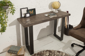 CONSOLA/BIROU 115CM, IRON CRAFT, MANGO, COD 38663, DESIGN VINTAGE - Img 1