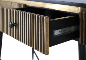 CONSOLA SAMBHAL 120CM, REALIZATA DIN LEMN DE MDF SI METAL, CULOARE BRON/NEGRU, GINER Y COLOMER - Img 5