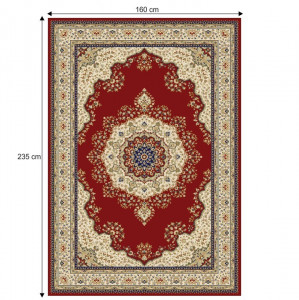 Covor 160x235 cm, vişiniu/amestec de culori/model oriental, KENDRA TIP 3, 0000206717 - Img 6