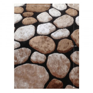 Covor 70x210 cm, maro/bej/negru, PEBBLE TYP 2, 0000201398 - Img 6