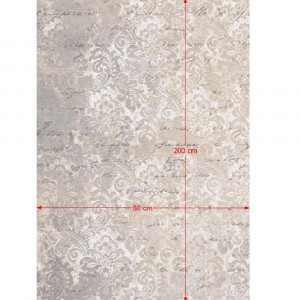Covor, bej cu model, 80x200, BALIN, 0000193190 - Img 6