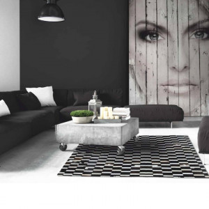 Covor de lux din piele, maro/negru/alb, patchwork, 171x240, PIELE DE VITĂ TIP 6, 0000188855 - Img 6