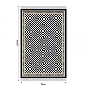 Covor, model negru-alb, 80x150, MOTIVE, 0000229135 - Img 1