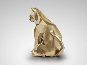 DECORATIUNE, FUTURE CAT, IN AURIU, 98CM, STIL EXCLUSIVIST, COD 598743 - Img 6
