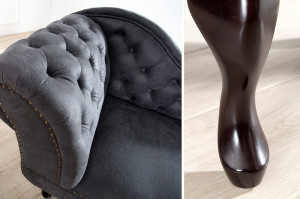 DIVAN DE LUX DESIGN ENGLEZESC, CHESTERFIELD GRI 170CM, ARTIM GROUP SELECTION - Img 4